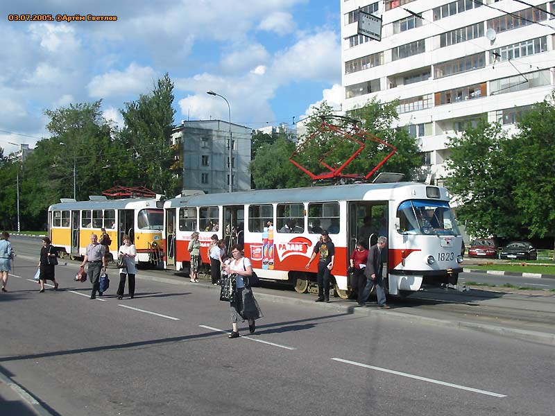 Москва, Tatra T3SU № 1823