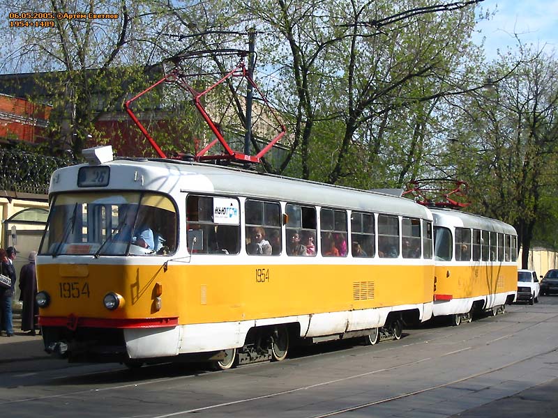 Москва, Tatra T3SU № 1954