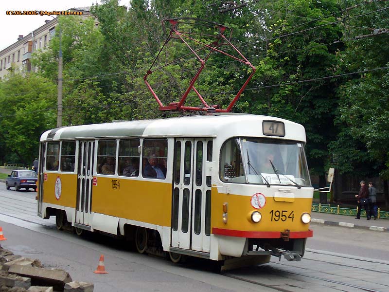 Москва, Tatra T3SU № 1954