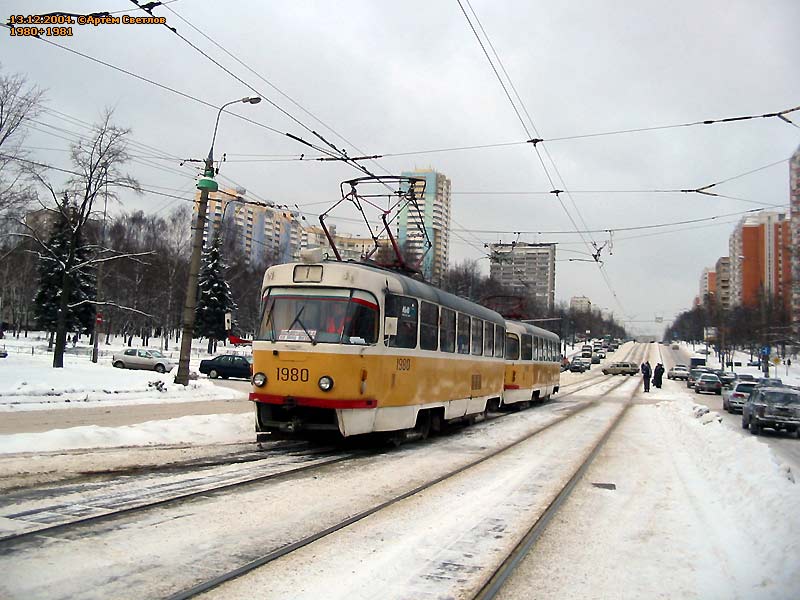 Москва, Tatra T3SU № 1980