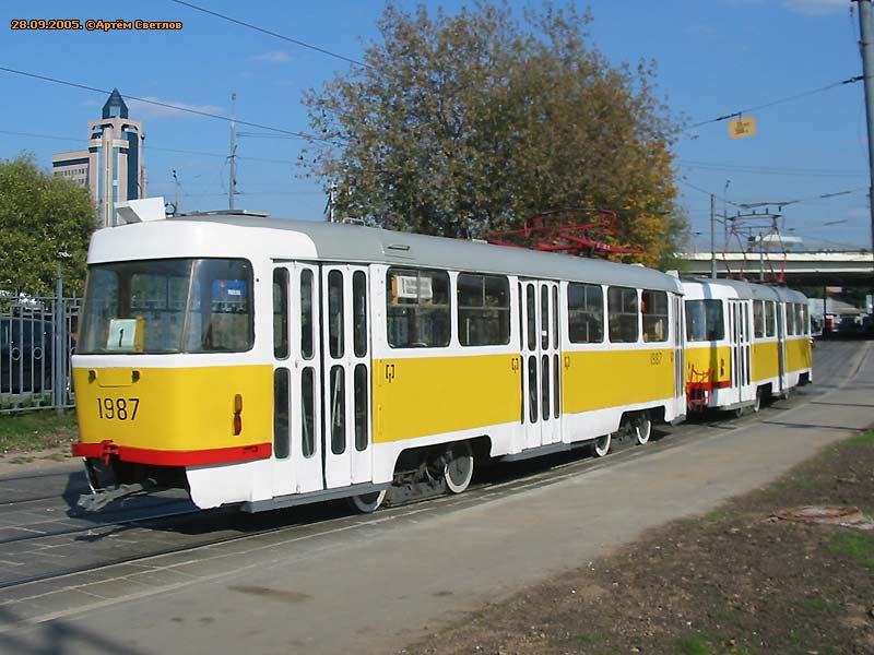 Москва, Tatra T3SU № 1987