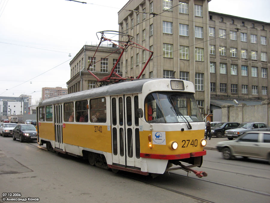 Москва, Tatra T3SU № 2740