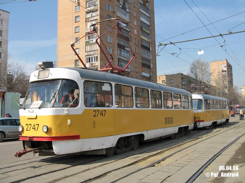 Москва, Tatra T3SU № 2747