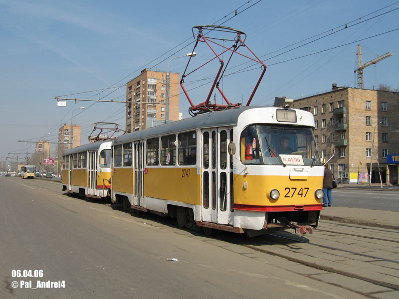 Москва, Tatra T3SU № 2747