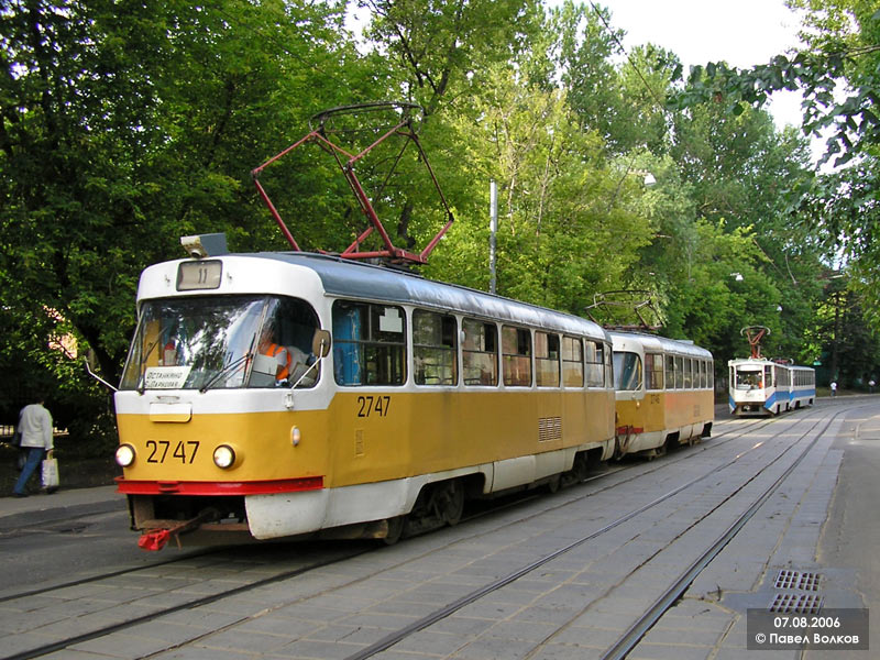 Moscou, Tatra T3SU N°. 2747