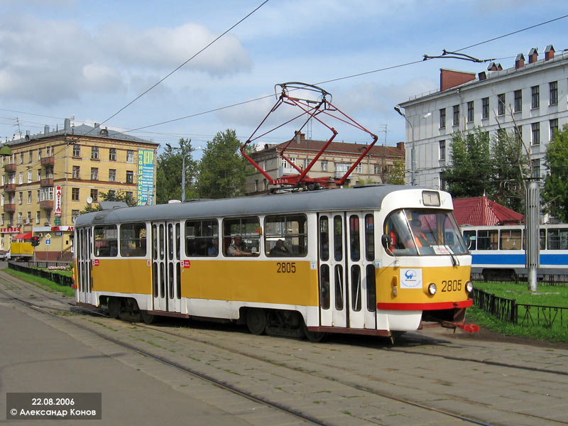 Москва, Tatra T3SU № 2805