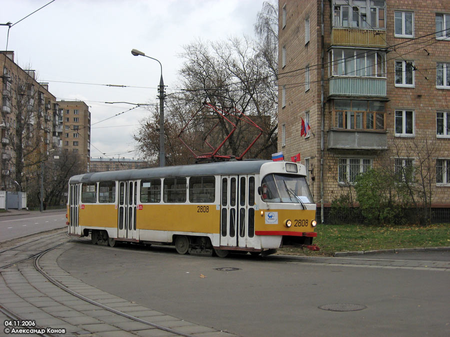 Москва, Tatra T3SU № 2808