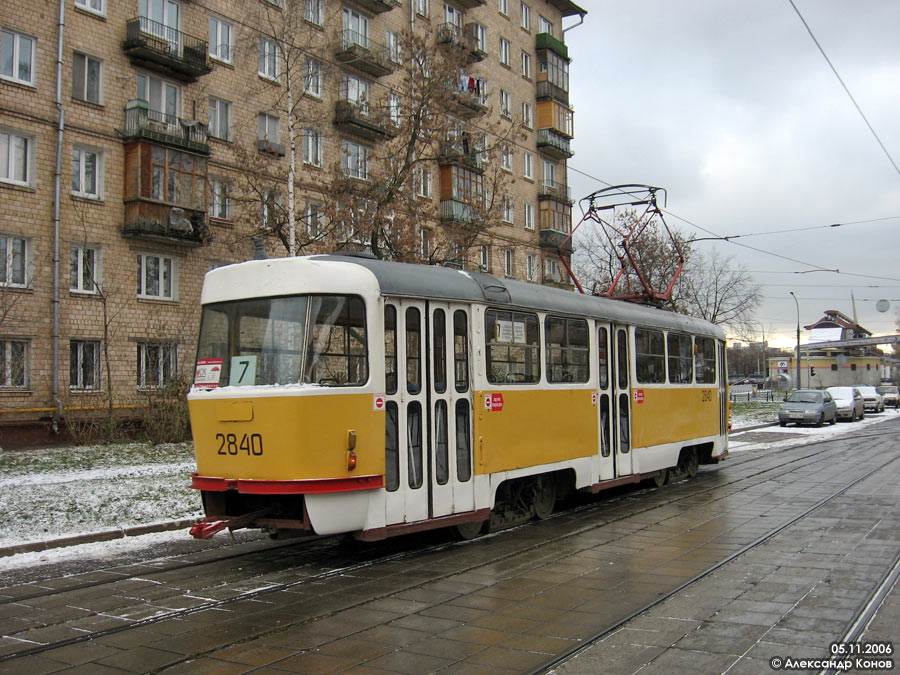Москва, Tatra T3SU № 2840