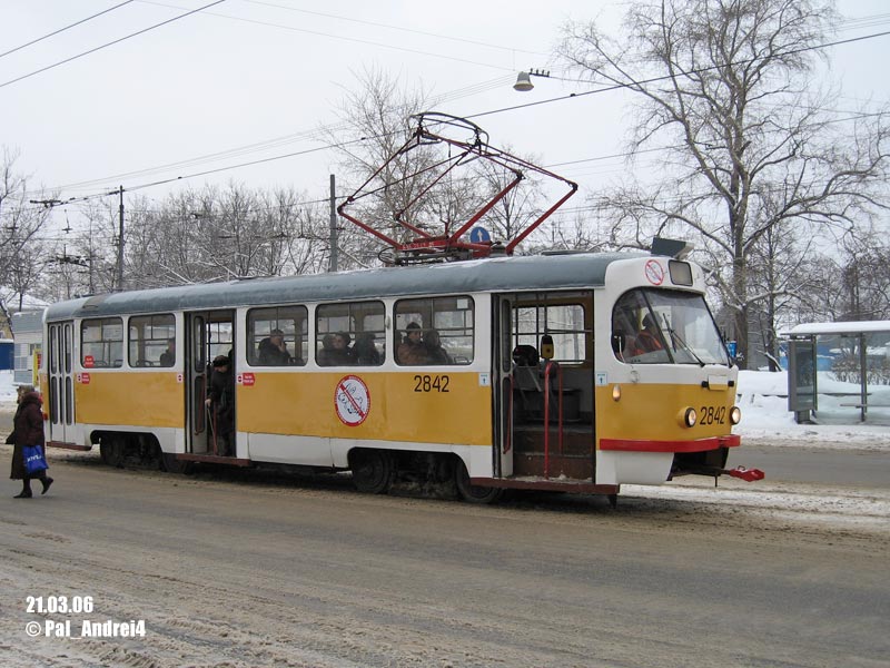 Москва, Tatra T3SU № 2842