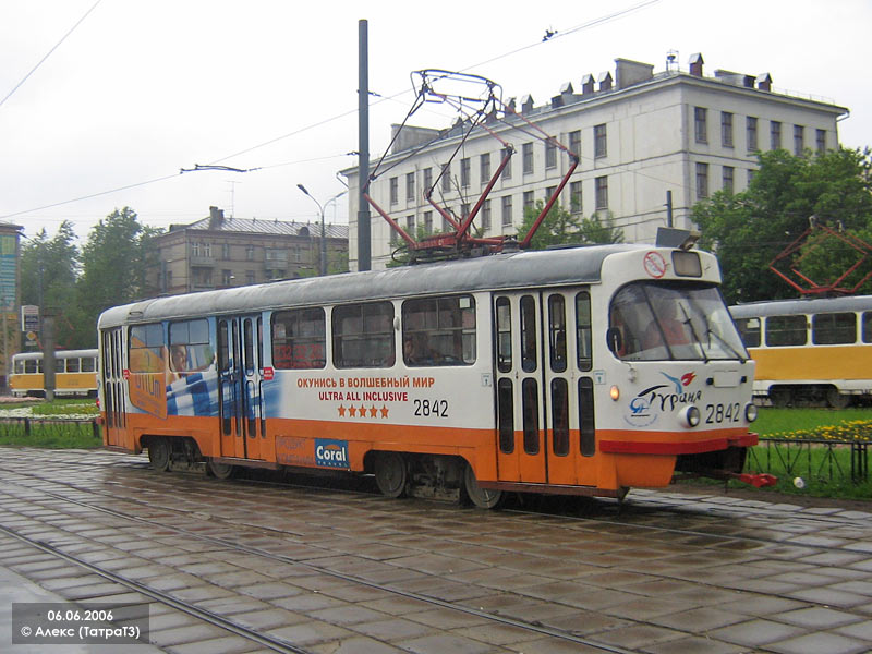 Москва, Tatra T3SU № 2842