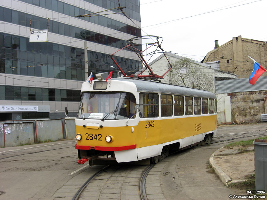 Москва, Tatra T3SU № 2842