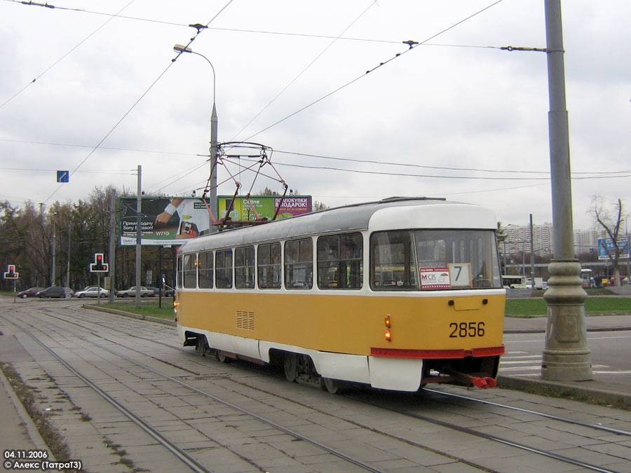 Москва, Tatra T3SU № 2856