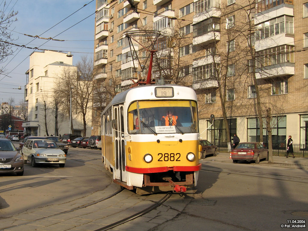 Москва, Tatra T3SU № 2882