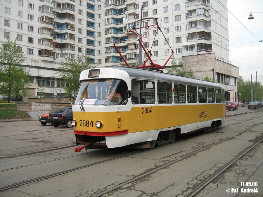 Москва, Tatra T3SU № 2884