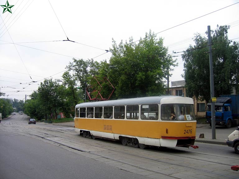 Москва, Tatra T3SU № 2476