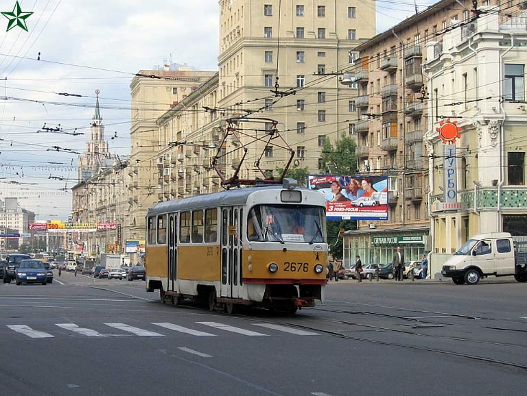 Москва, Tatra T3SU № 2676