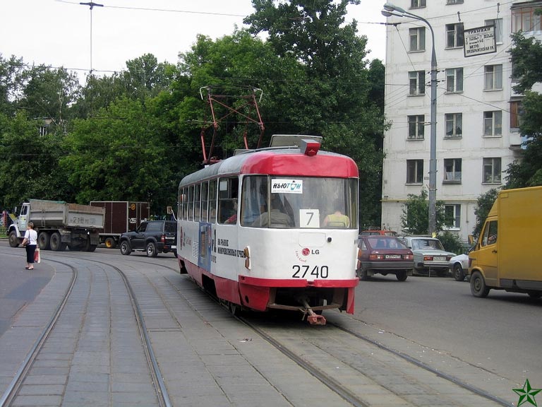 Москва, Tatra T3SU № 2740