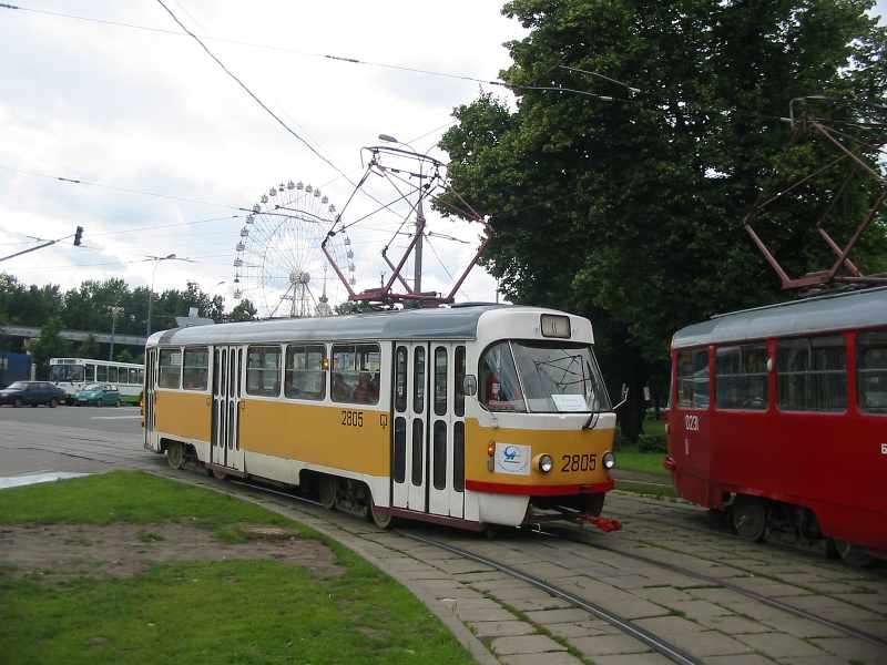 Москва, Tatra T3SU № 2805