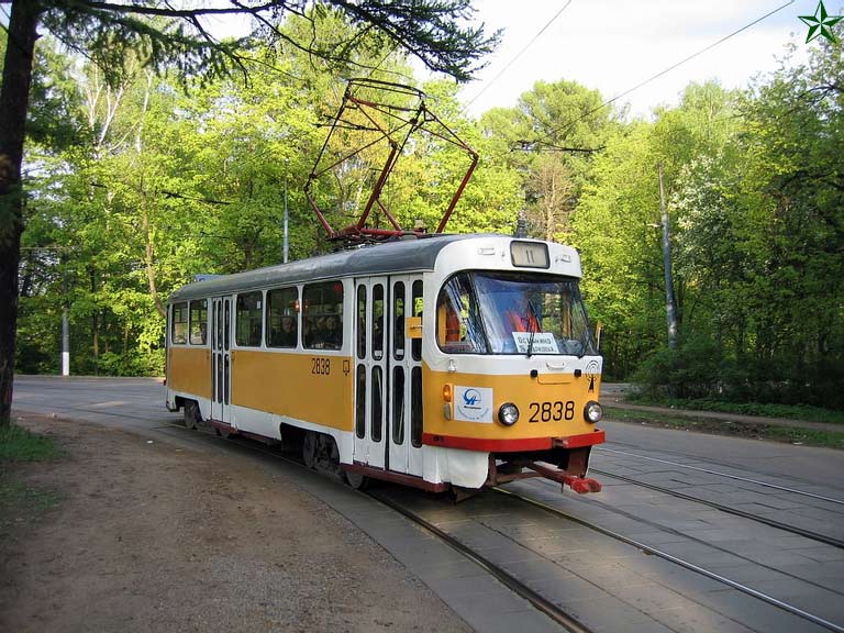 Москва, Tatra T3SU № 2838