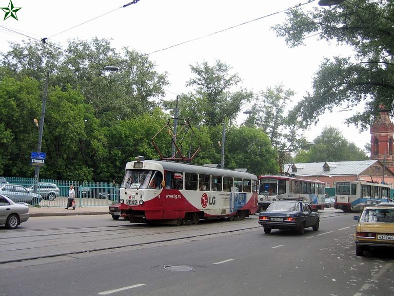 Москва, Tatra T3SU № 2842