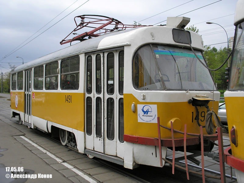 Москва, Tatra T3SU № 1491