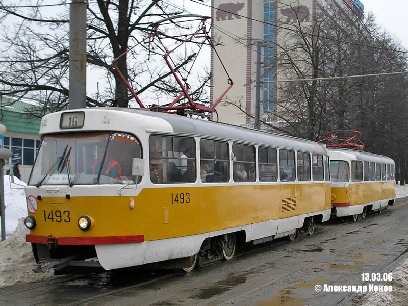 Москва, Tatra T3SU № 1493