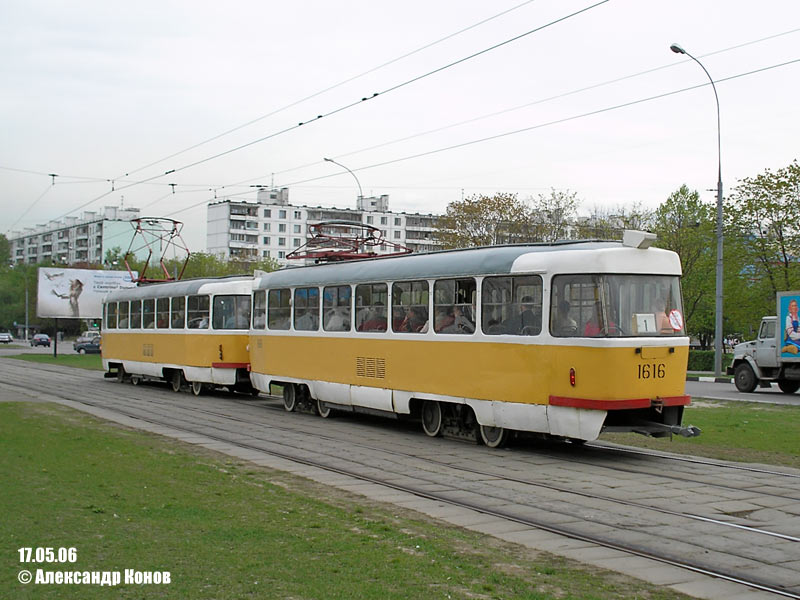 Москва, Tatra T3SU № 1616
