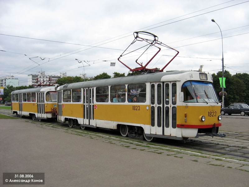 Москва, Tatra T3SU № 1823
