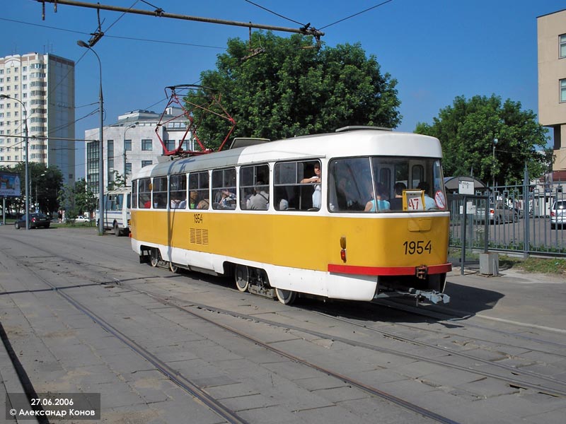 Москва, Tatra T3SU № 1954