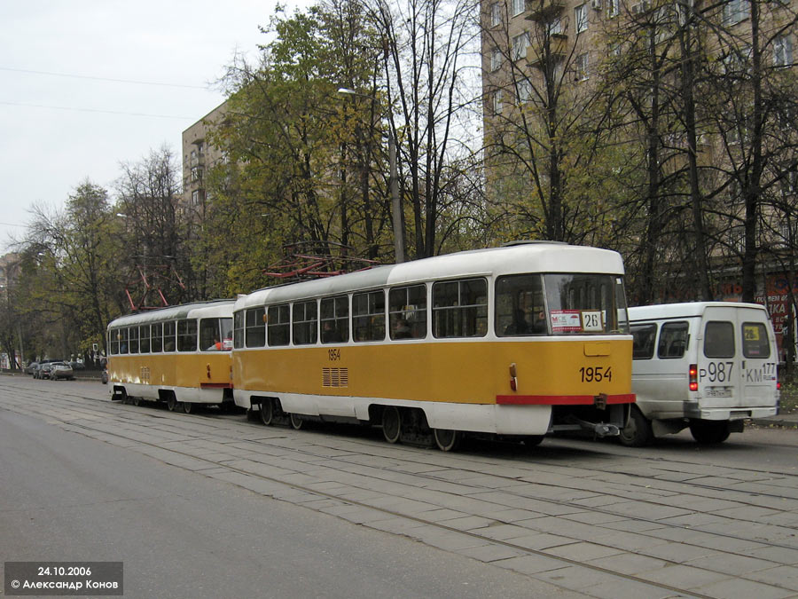 Москва, Tatra T3SU № 1954