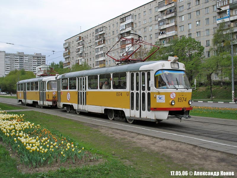 Москва, Tatra T3SU № 1974