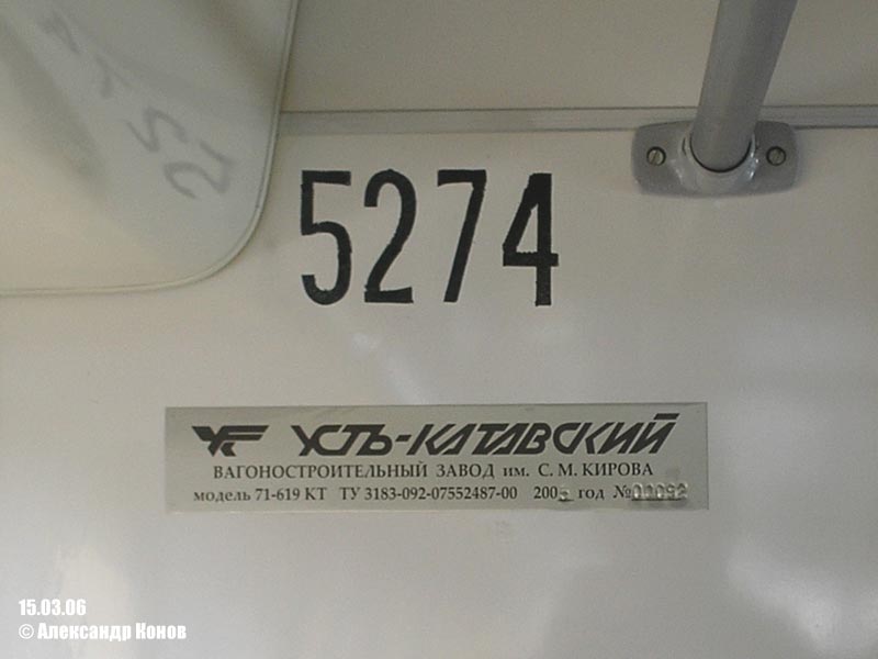 Москва, 71-619КТ № 5274