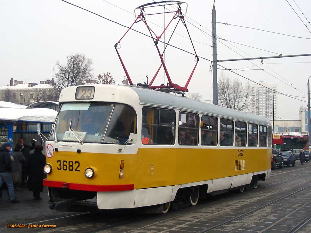 Москва, Tatra T3SU № 3682