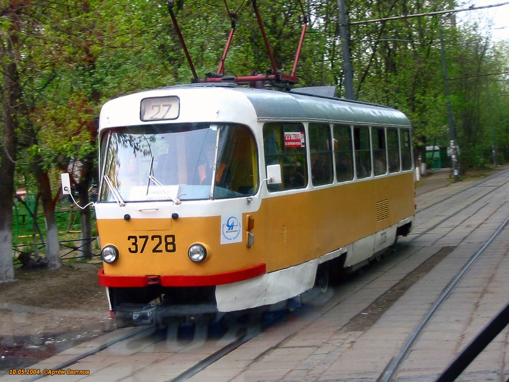 Moskva, Tatra T3SU Br. 3728