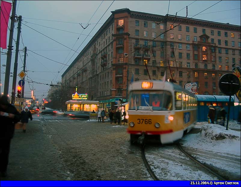 Москва, Tatra T3SU № 3766