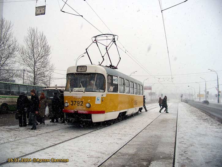 Москва, Tatra T3SU № 3792
