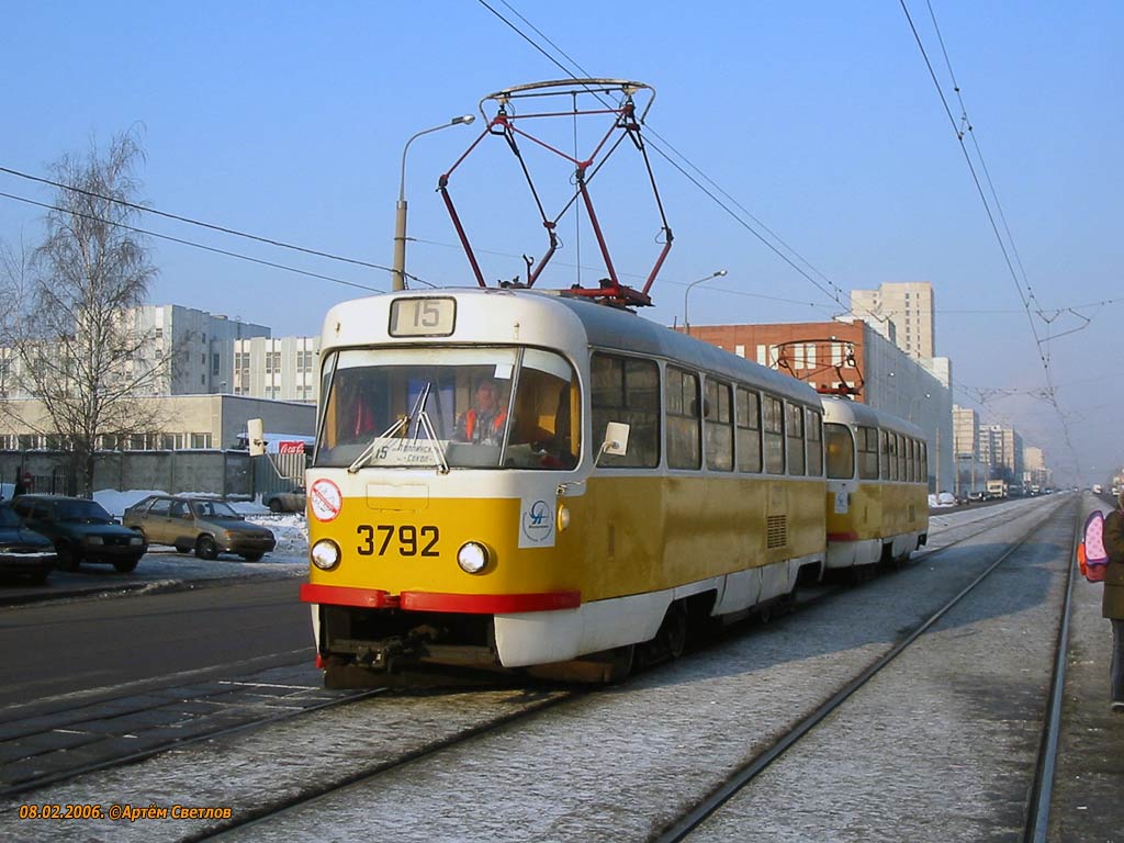 Москва, Tatra T3SU № 3792