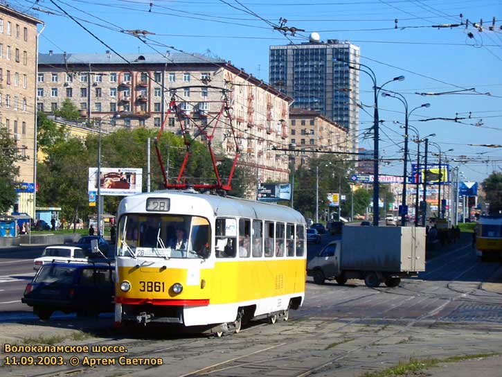 Москва, Tatra T3SU № 3861