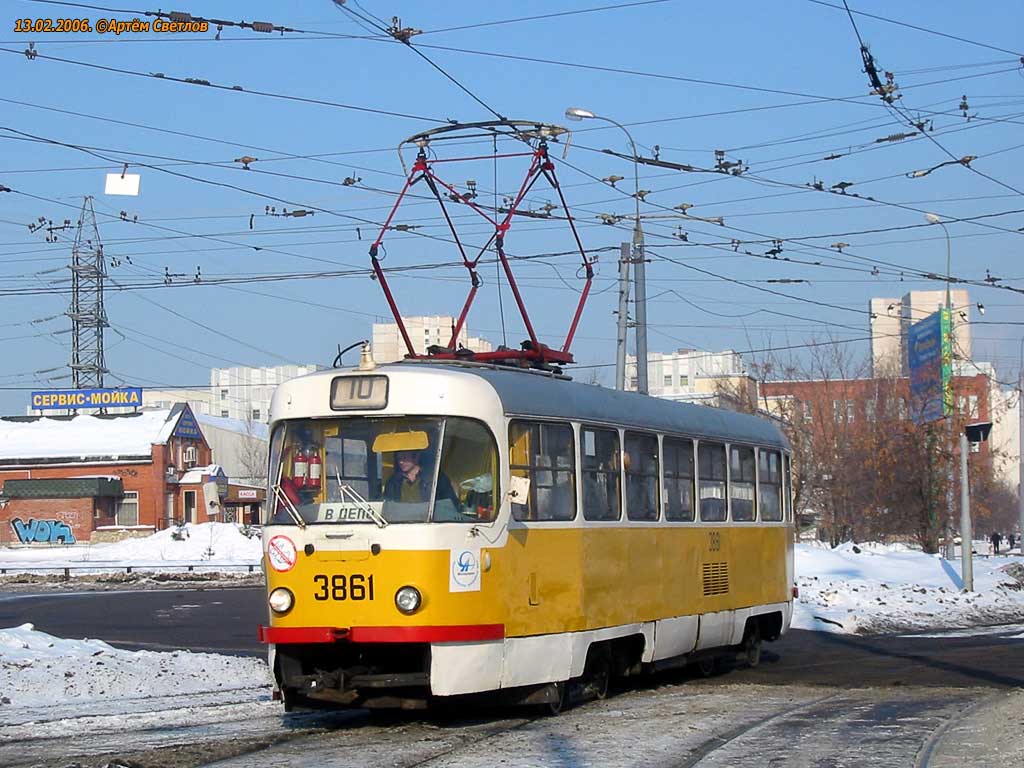 Москва, Tatra T3SU № 3861