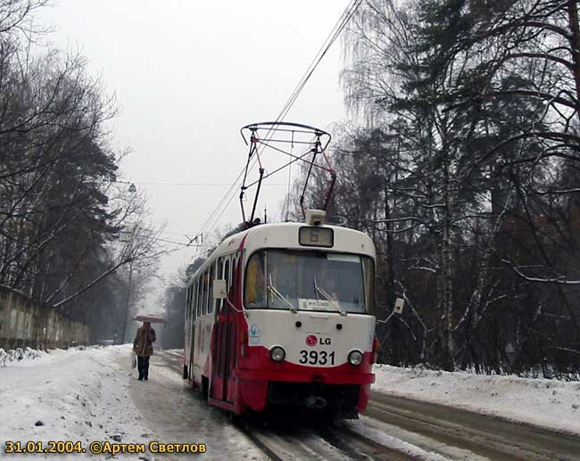 Москва, Tatra T3SU № 3931