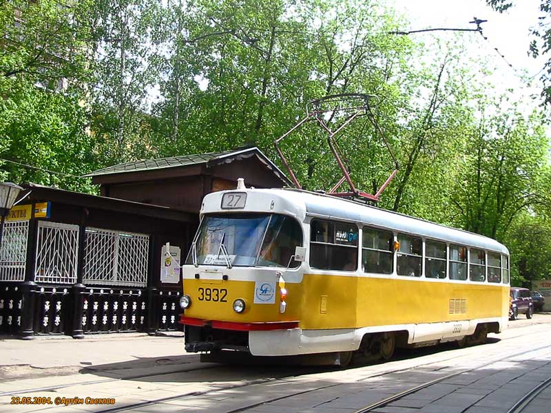 Москва, Tatra T3SU № 3932