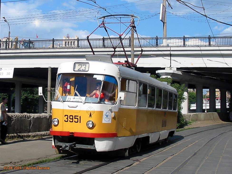 Москва, Tatra T3SU № 3951