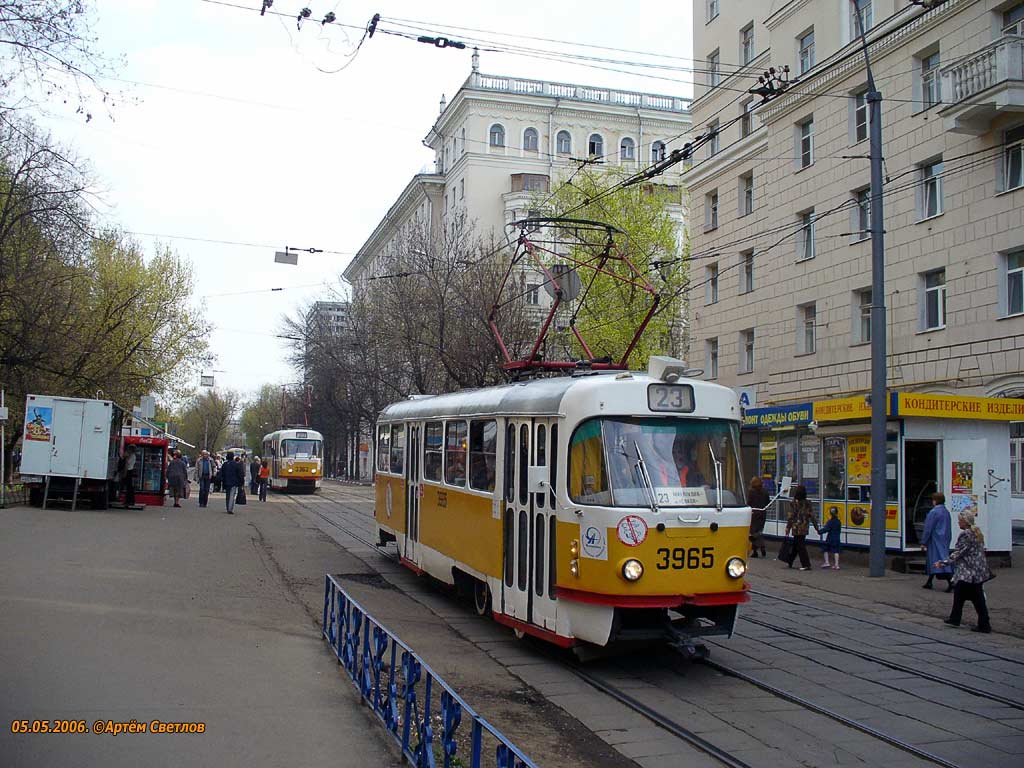 Москва, Tatra T3Т № 3965