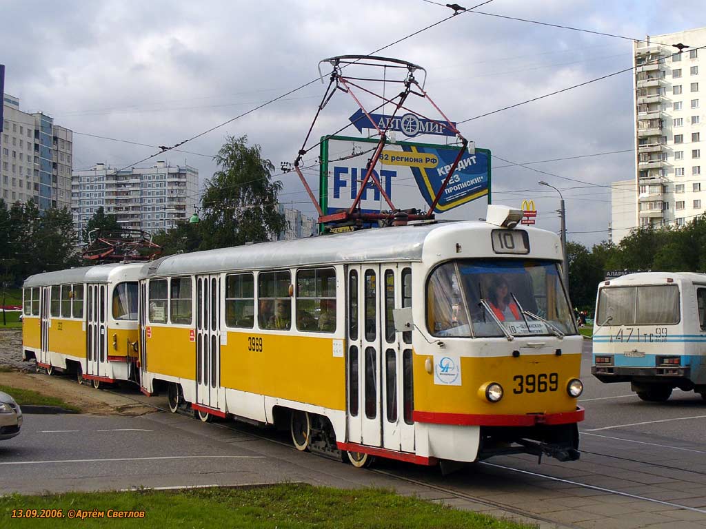 Москва, Tatra T3SU № 3969