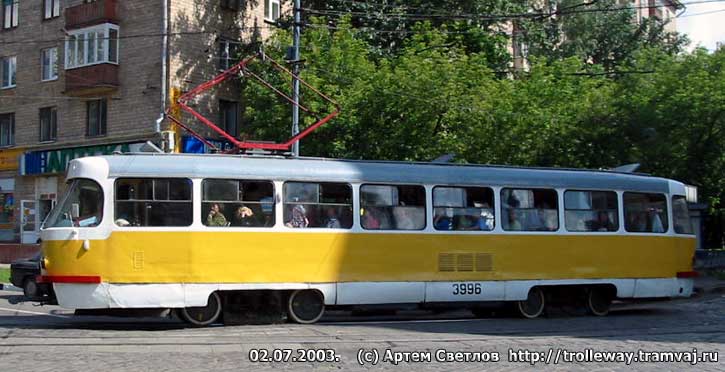Москва, Tatra T3SU № 3996