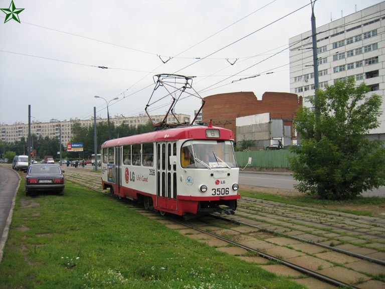 Москва, Tatra T3SU № 3506