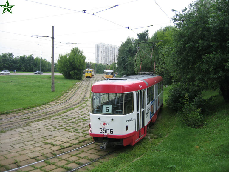 Москва, Tatra T3SU № 3506