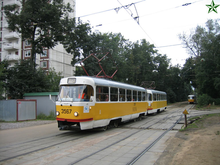 Москва, Tatra T3SU № 3567