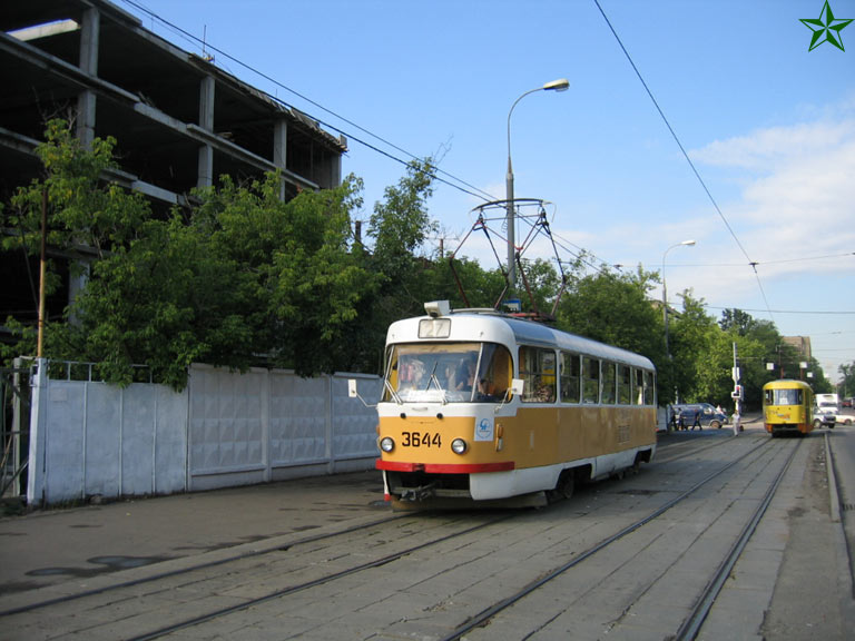 Москва, Tatra T3SU № 3644