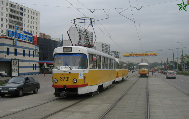 Москва, Tatra T3SU № 3701